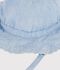 Capeline b&eacute;b&eacute; fille en chambray bleu