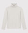 Tee-shirt col roulé L'ICONIQUE en coton BIO Femme gris BELUGA CHINE