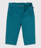 Pantalon bébé en coton souple uni vert DRAGONFLY