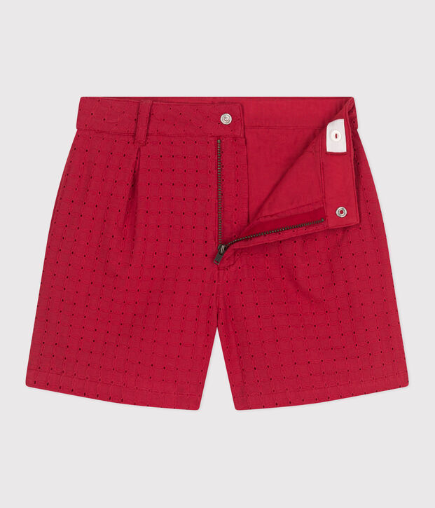 Short enfant en coton rouge