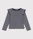 Teeshirt enfant en coton manches longues à rayures