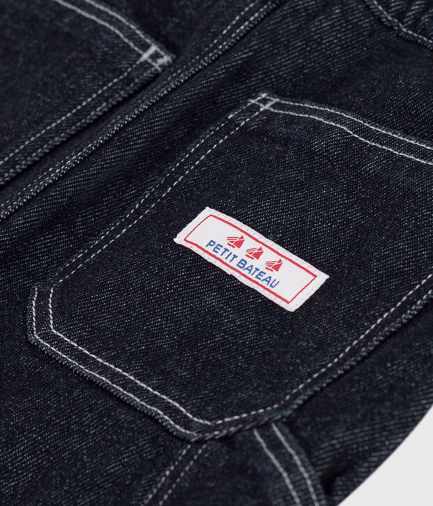 Pantalon carpenter enfant en denim DENIM BRUT FONCE