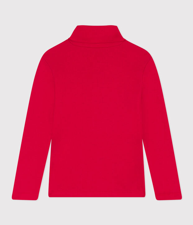 Sous-pull en coton enfant fille / gar&ccedil;on rouge