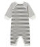 Dors bien sans pieds bébé garçon moelleux blanc MARSHMALLOW/gris CAPECOD