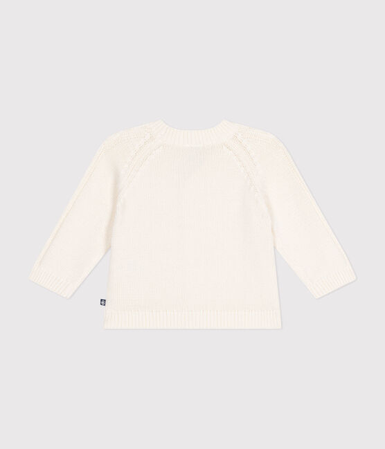 Cardigan en coton bébé blanc MARSHMALLOW