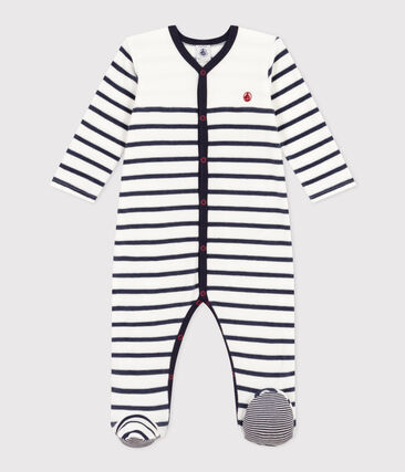 PETIT BATEAU - Pyjama bébé rayé en velours