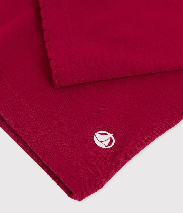 Tee-shirt &agrave; manches longues enfant fille / gar&ccedil;on rouge