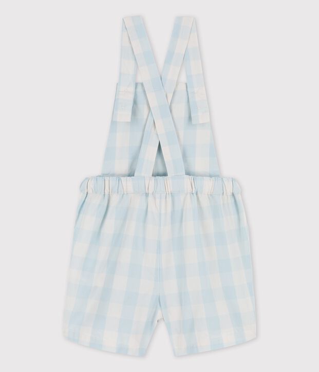 Salopette courte en popeline b&eacute;b&eacute; BOLDAIR/blanc