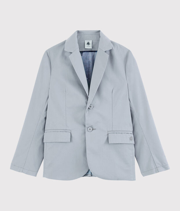 Veste en serge craquante enfant gar&ccedil;on gris