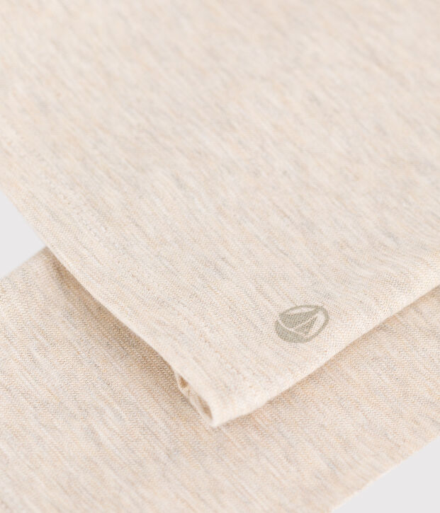 Tee-shirt Le Droit manches longues col danseuse en jersey flamm&eacute; femme beige