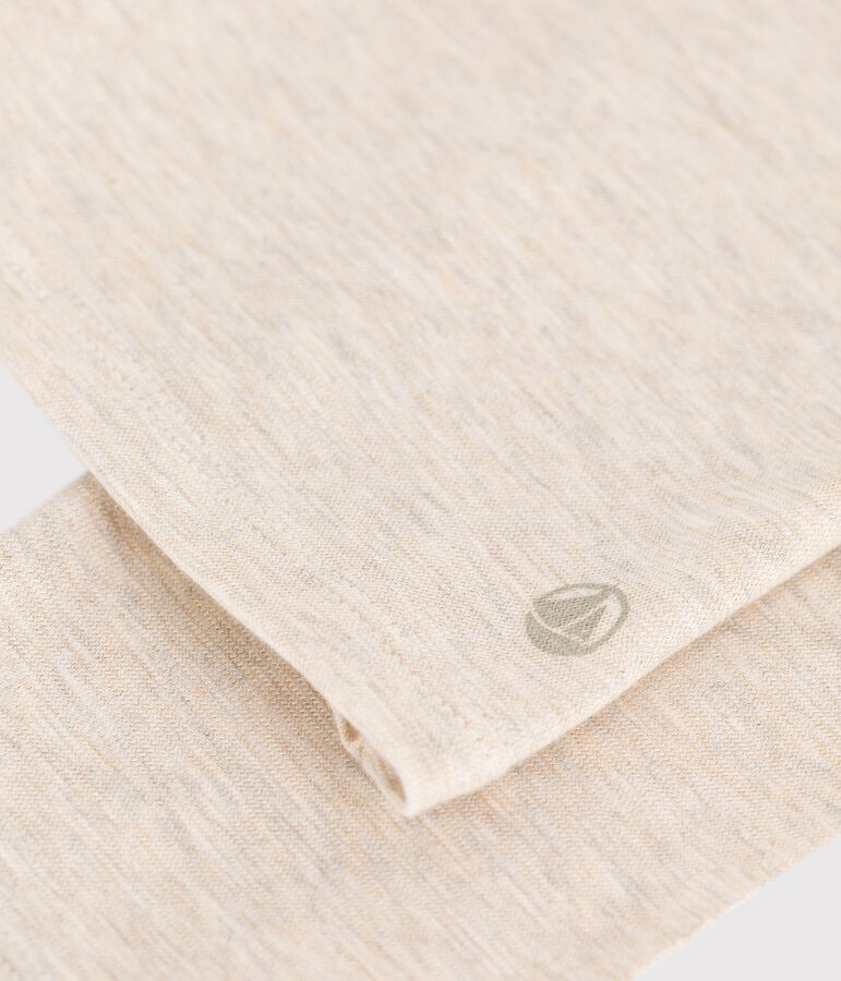 Tee-shirt Le Droit manches longues col danseuse en jersey flamm&eacute; femme beige MONTELIMAR CHINE