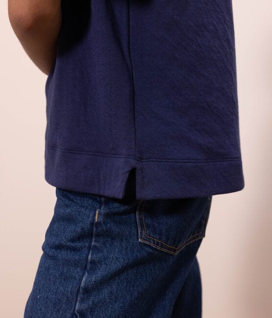 T-shirt LE BOXY en coton Femme bleu CHALOUPE