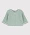 Cardigan en tricot de coton biologique bébé vert HERBIER