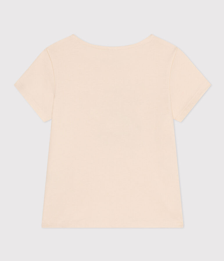 Tee-shirt en jersey l&eacute;ger enfant fille blanc AVALANCHE/ MULTICO
