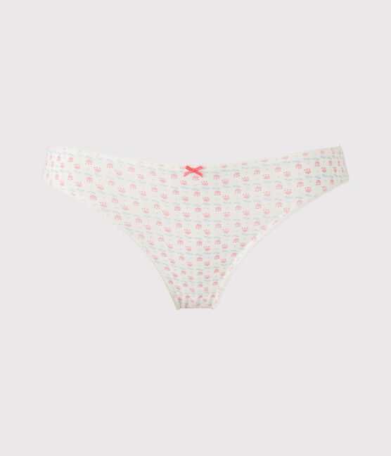 Culotte fille imprimée en jersey stretch blanc LAIT/blanc MULTICO