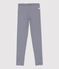Legging en jersey &eacute;lasthanne enfant fille bleu SMOKING/blanc MARSHMALLOW