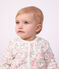 Pyjama b&eacute;b&eacute; en molleton sans pieds imprim&eacute; &agrave; fleurs blanc/multicouleur