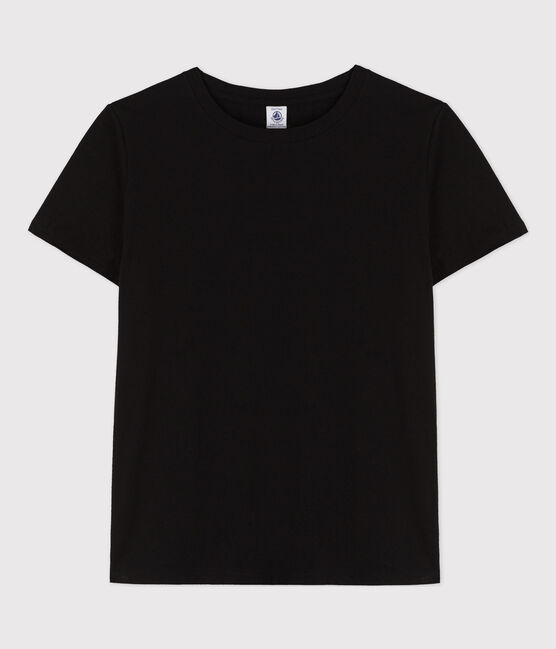 Tee-shirt LE DROIT col rond en coton Femme noir BLACK