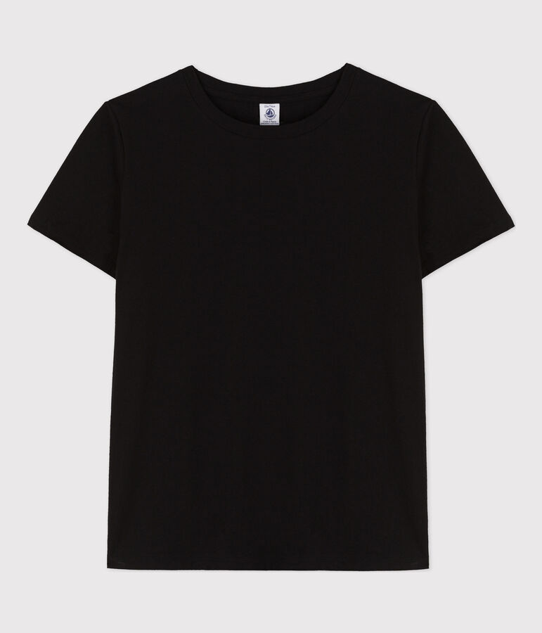 Tee-shirt LE DROIT col rond en coton Femme noir