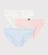 Lot de 3 culottes pois multico petite fille en coton biologique