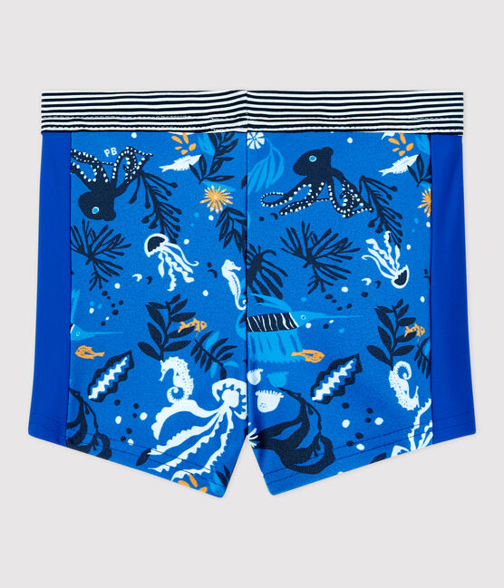Short de bain écoresponsable bébé garçon bleu SURF/blanc MULTICO