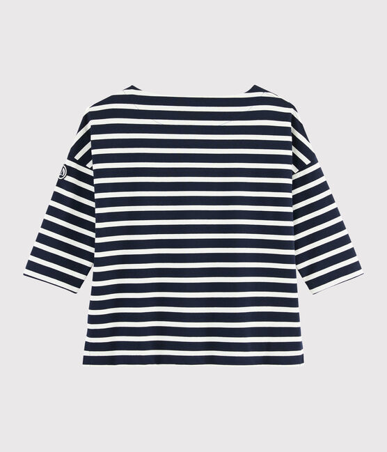 Marinière en coton Femme bleu SMOKING/blanc MARSHMALLOW