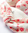 Lot bandeau et chaussons fleuri bébé fille en tubique en coton biologique variante 1