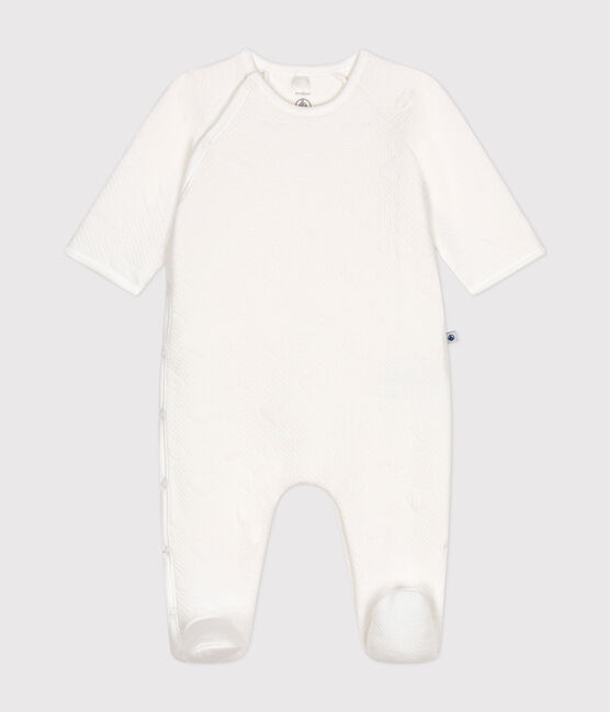 Pyjama en tubique cœur bébé blanc MARSHMALLOW