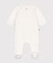 Pyjama en tubique cœur bébé blanc MARSHMALLOW