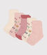 5 paires de chaussettes en coton fleurs bébé