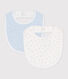 Lots de deux bavoirs bébé en coton imprimé