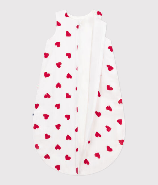 Gigoteuse bébé en coton à cœurs TOG 1 blanc MARSHMALLOW/rouge TERKUIT