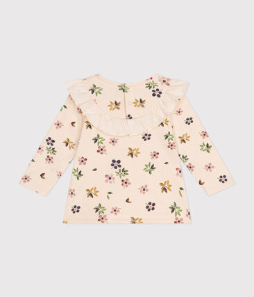 Blouse Manches Longues Petit Bébé Fille - Coton Bio - Col Claudine - Boutonnage Dos - Style Élégant