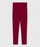 Legging enfant en coton uni AMARANTE