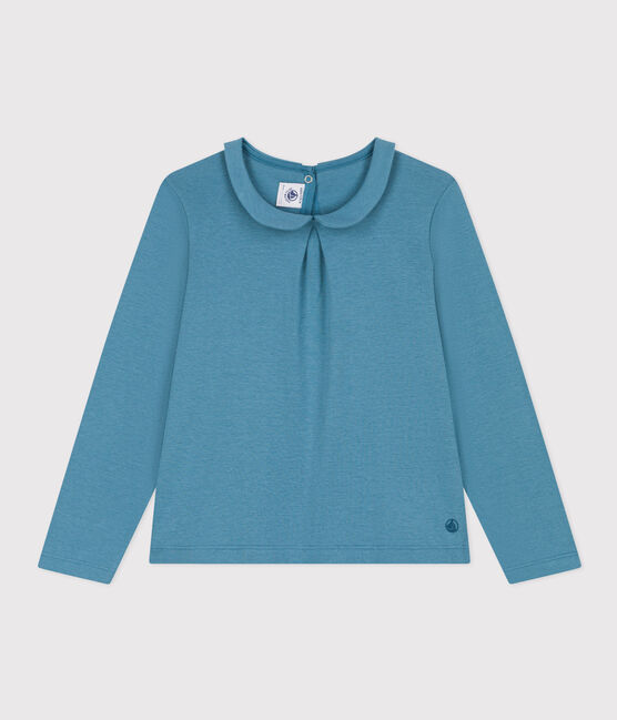 Blouse en coton enfant fille bleu POLOCHON