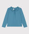 Blouse en coton enfant fille bleu POLOCHON