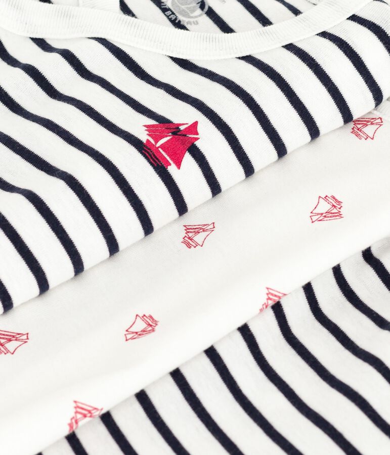 Ensemble b&eacute;b&eacute; 3 pi&egrave;ces marini&egrave;re et son body imprim&eacute; bateaux blanc MARSHMALLOW/bleu SMOKING