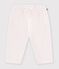 Pantalon b&eacute;b&eacute; en velours uni rose clair