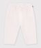 Pantalon b&eacute;b&eacute; en velours uni rose clair