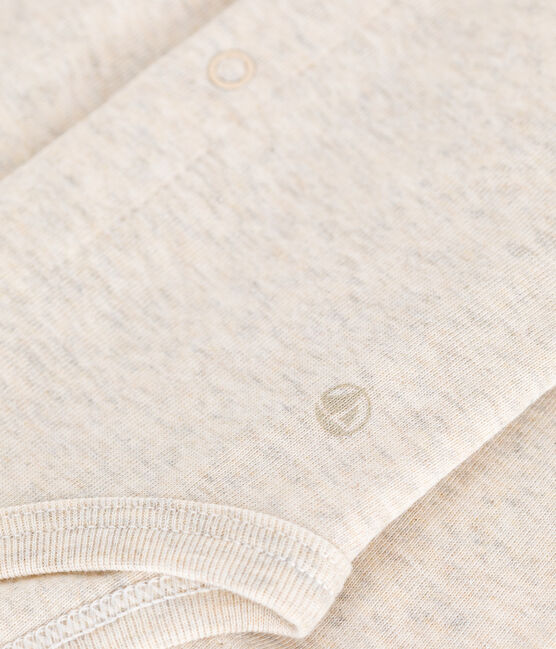 Body manches longues à col en coton bébé beige MONTELIMAR CHINE