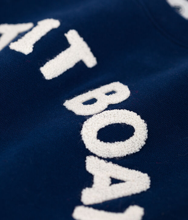 Sweatshirt en coton Femme bleu fonc&eacute;