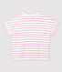 T-shirt en coton/lin rayé Femme