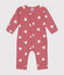 Pyjama sans pieds imprimé en coton bébé rose ROSEWOOD/ MARSHMALLOW