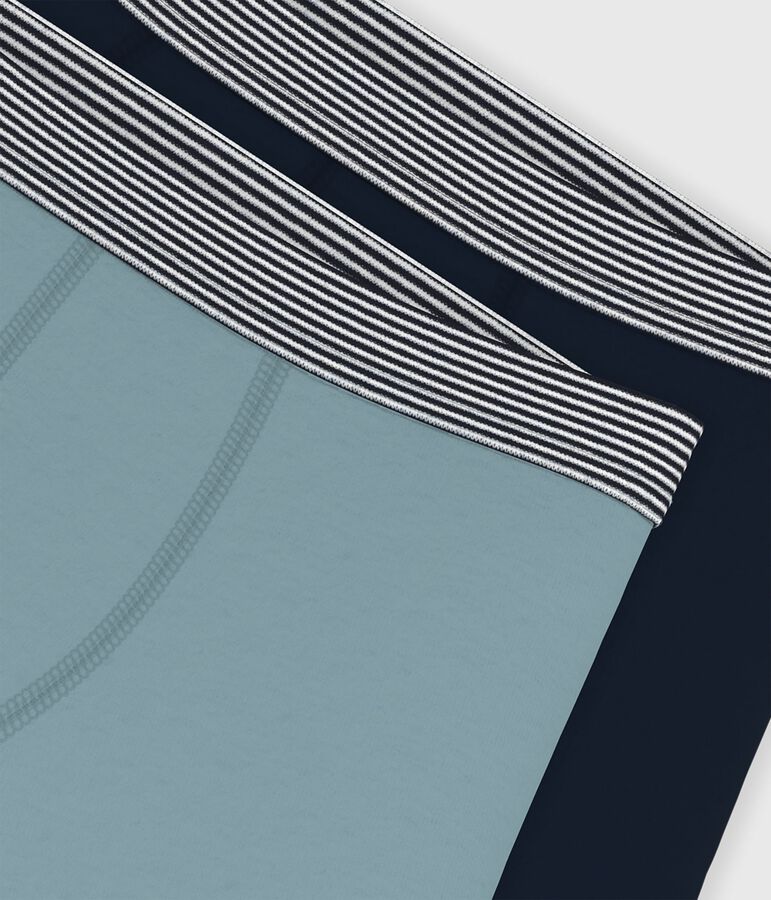 Lot de boxers enfant en coton et &eacute;lasthanne uni variante 2