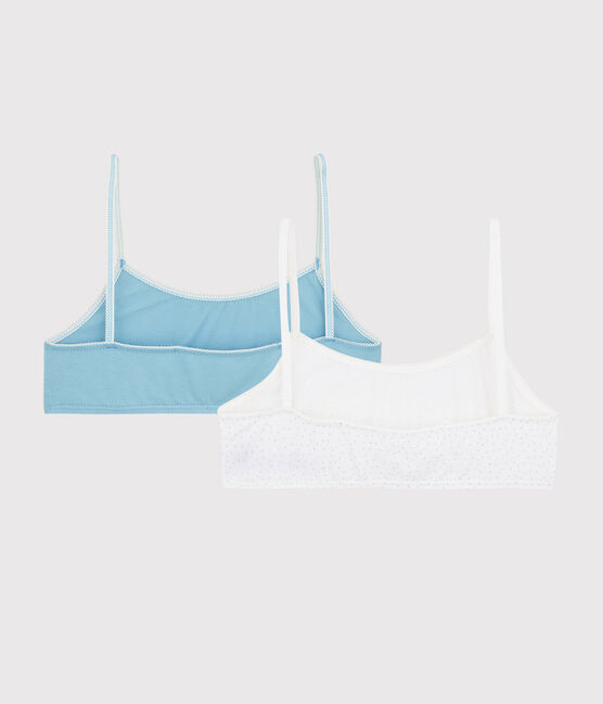 Lot de 2 brassières pois argent fille en coton biologique  et elasthanne variante 1