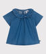 Blouse bébé en jean manches courtes