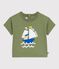 Tee-shirt b&eacute;b&eacute; en coton &agrave; manches courtes, motif mouette vert OLIVINE