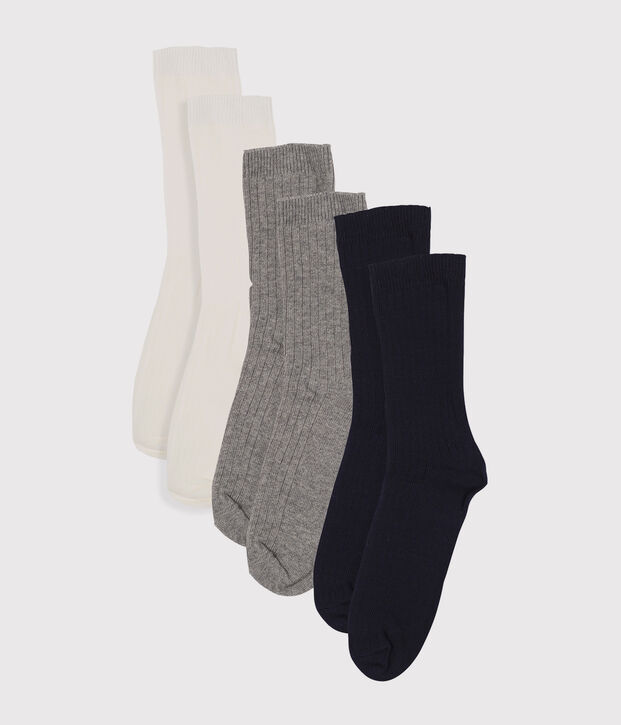 Lot de 3 paires de chaussettes enfant gar&ccedil;on multicouleur