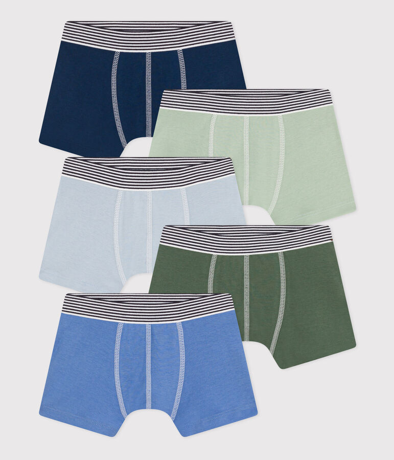 Lot de 5 boxers unis en coton enfant variante 1