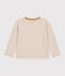 Tee-shirt enfant manches longues &agrave; rayures beige/&eacute;cru/beige